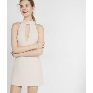 Express keyhole lace back dress